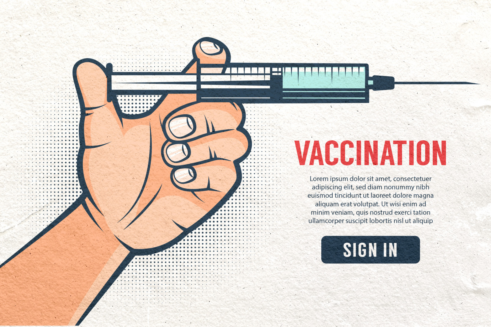 Vaccination Logos and illustrations