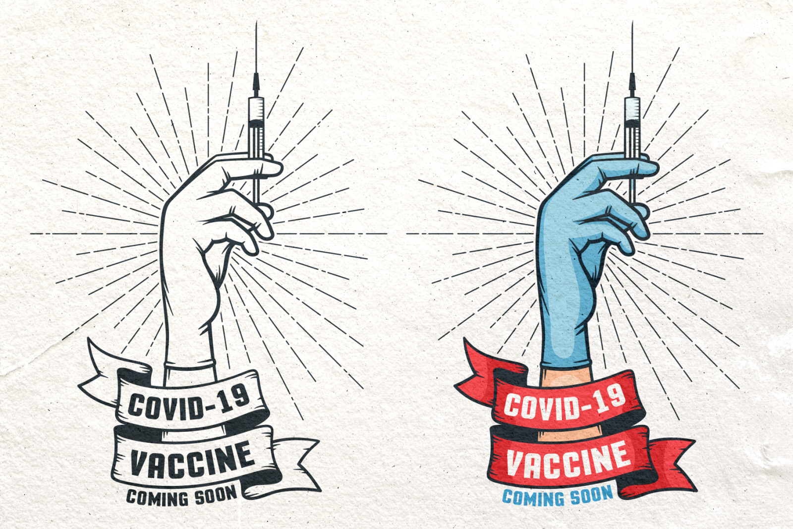 Vaccination Logos and illustrations