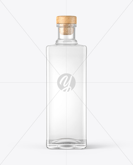 Square Vodka Bottle Mockup