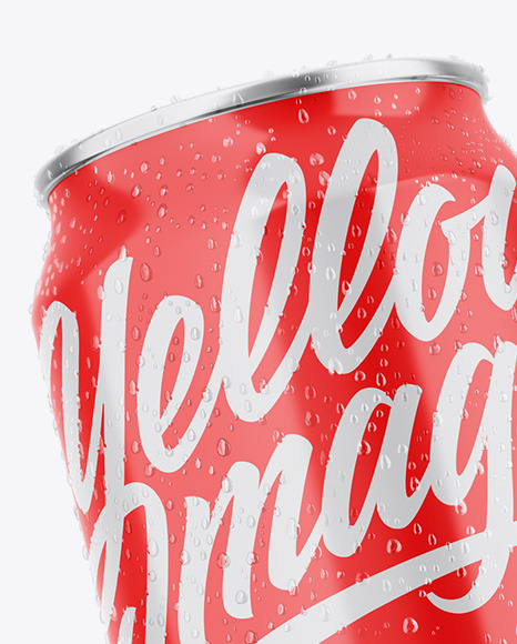 Three Metallic Cans W/ Glossy Finish Mockup