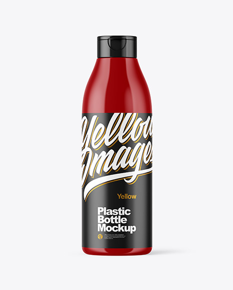 Glossy Plastic Bottle Mockup