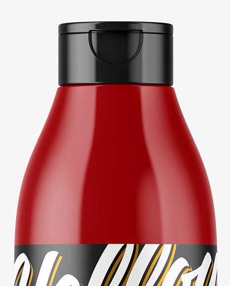 Glossy Plastic Bottle Mockup