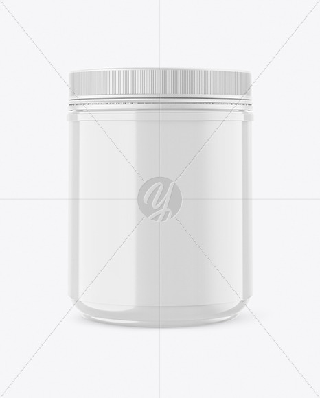 Glossy Protein Jar Mockup