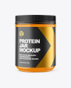 Glossy Protein Jar Mockup