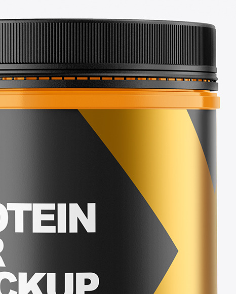 Glossy Protein Jar Mockup