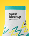 Sock Mockup - Half Side View