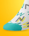 Sock Mockup - Half Side View