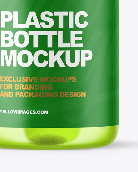 Clear Plastic Bottle with Pump Mockup