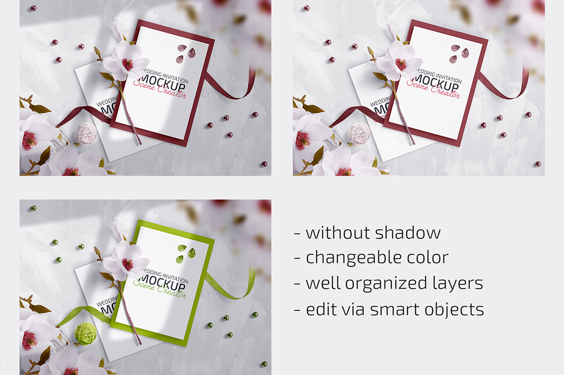 Wedding Invitation Mockup Scene Creator Wedding Invitation Mockup Scene Creator