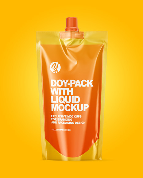 Doy-Pack with Liquid Mockup