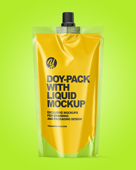 Doy-Pack with Liquid Mockup