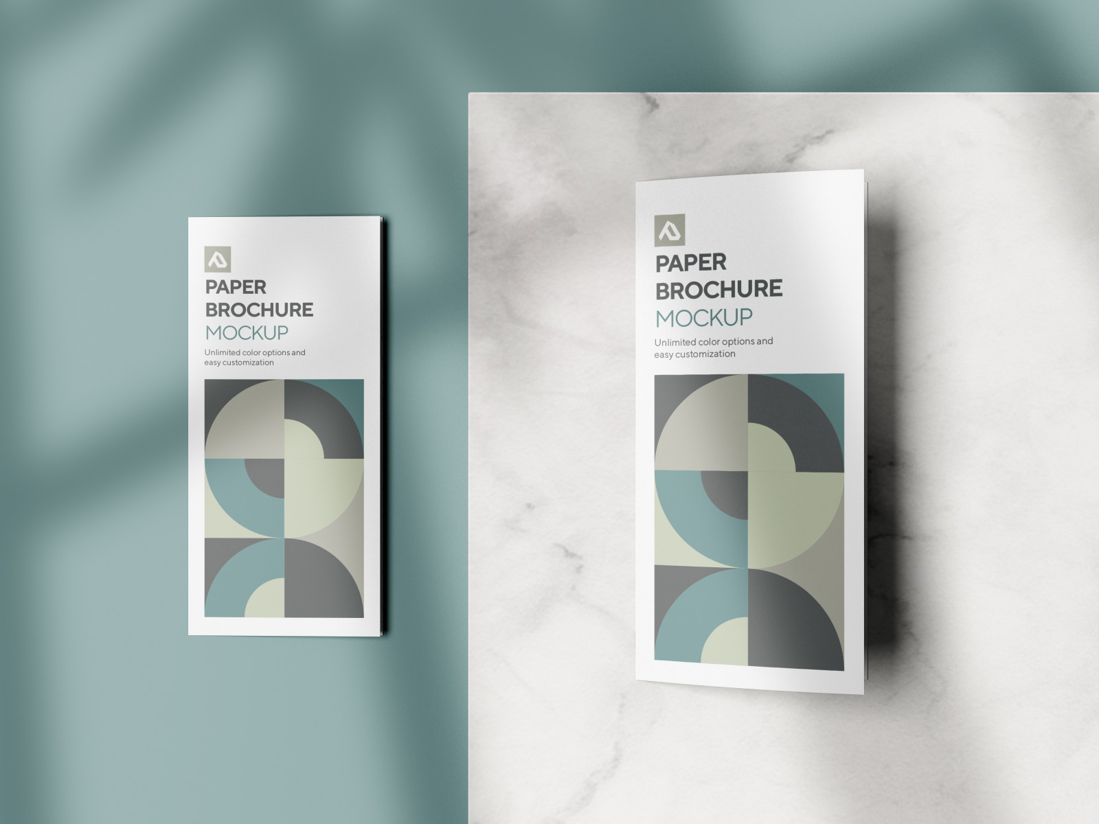 Corporate Trifold Brochure Mockup Set