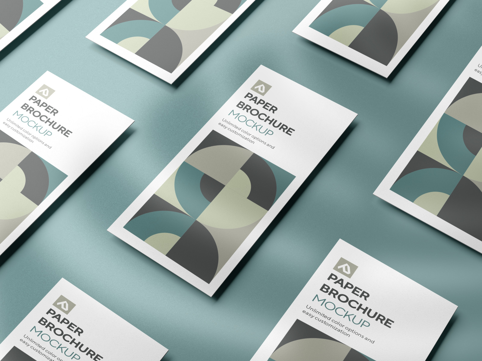 Corporate Trifold Brochure Mockup Set