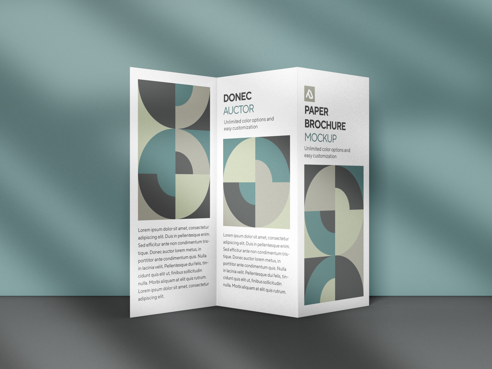 Corporate Trifold Brochure Mockup Set