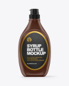 Glossy Plastic Syrup Bottle Mockup