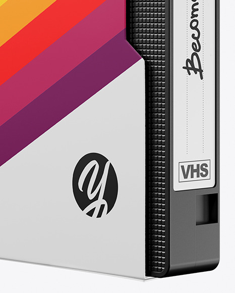 VHS Cassette with Box Mockup