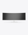 Curved Ultrawide Monitor Mockup - Front View