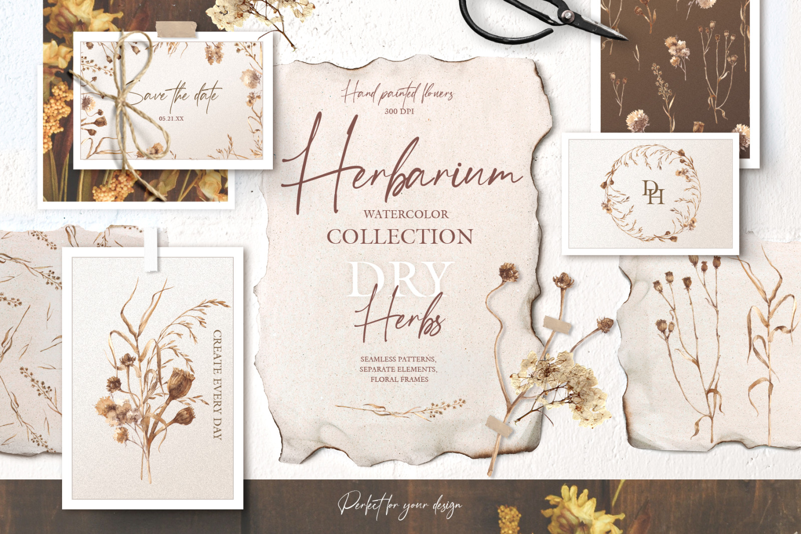 Watercolor collection herbarium