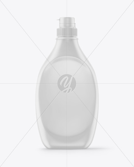 Matte Plastic Syrup Bottle Mockup