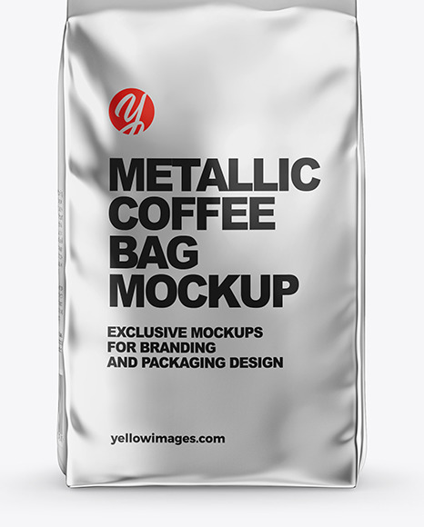 Metallic Coffee Bag Mockup