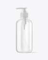 Clear Plastic Bottle with Pump Mockup Clear Plastic Bottle with Pump Mockup