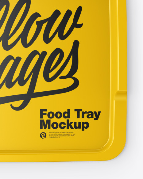 Glossy Food Tray Mockup