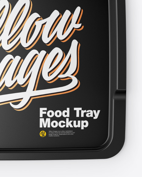 Glossy Food Tray Mockup