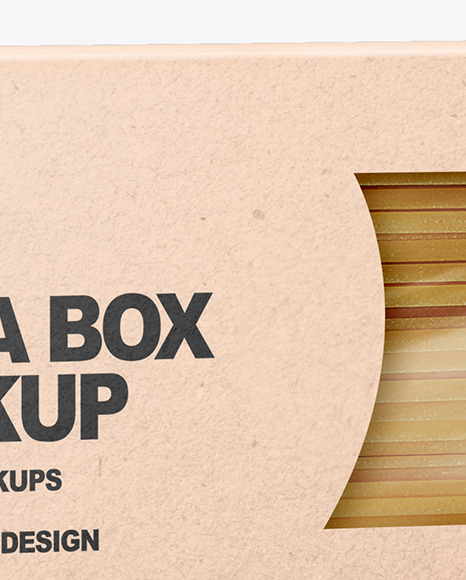 Kraft Spaghetti Pasta Box Mockup Kraft Spaghetti Pasta Box Mockup