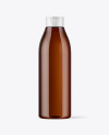 Amber Plastic Bottle Mockup