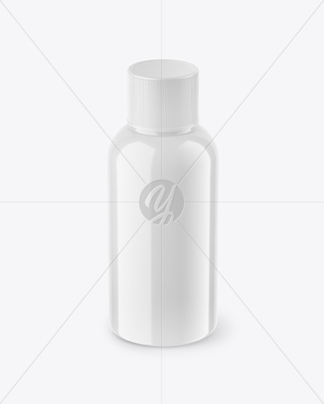 Glossy Plastic Bottle Mockup