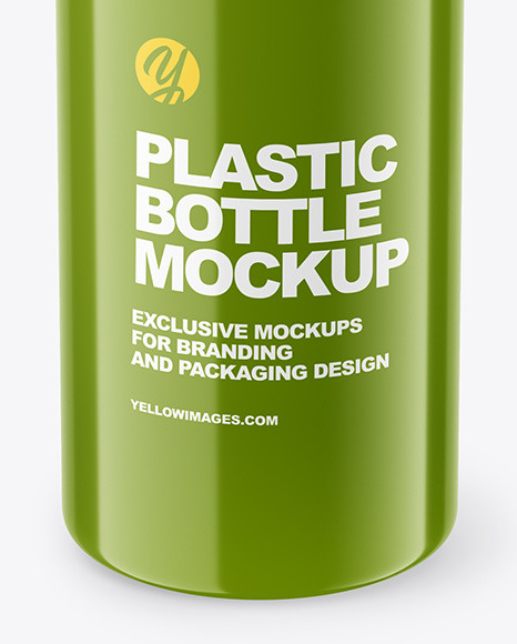 Glossy Plastic Bottle Mockup