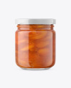 Apricot Jam Glass Jar Mockup – Front View