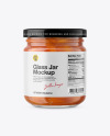 Apricot Jam Glass Jar Mockup – Front View