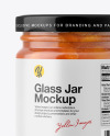 Apricot Jam Glass Jar Mockup – Front View