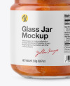 Apricot Jam Glass Jar Mockup – Front View