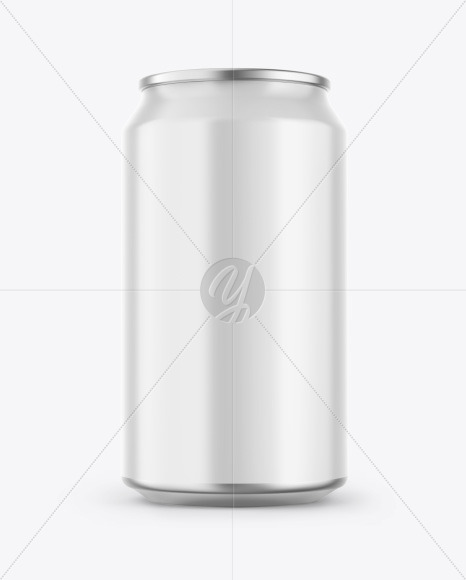 Metallic Drink Can w/ Glossy Finish Mockup