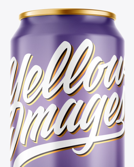 Metallic Drink Can w/ Glossy Finish Mockup