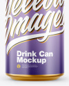 Metallic Drink Can w/ Glossy Finish Mockup