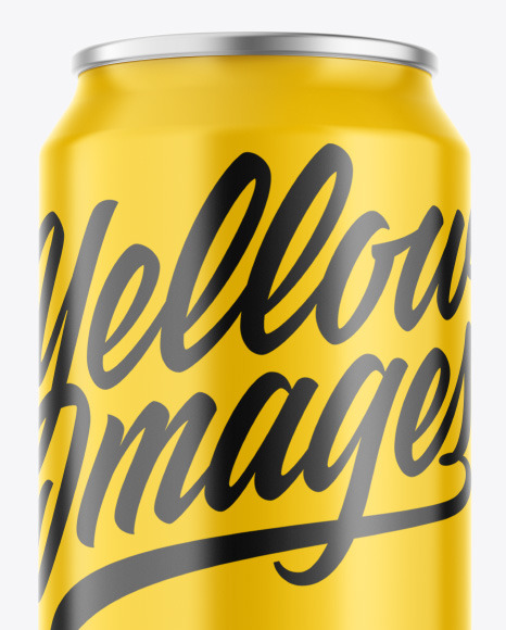 Metallic Drink Can w/ Glossy Finish Mockup