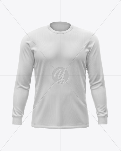Men's Jersey With Long Sleeve Mockup Men's Jersey With Long Sleeve Mockup