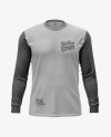 Men's Jersey With Long Sleeve Mockup Men's Jersey With Long Sleeve Mockup