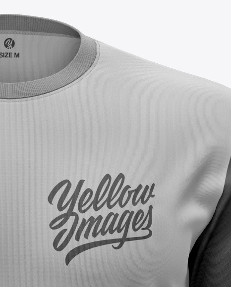 Men's Jersey With Long Sleeve Mockup Men's Jersey With Long Sleeve Mockup