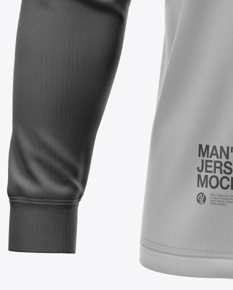 Men's Jersey With Long Sleeve Mockup Men's Jersey With Long Sleeve Mockup