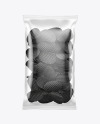 Bag With Corrugated Black Potato Chips Mockup