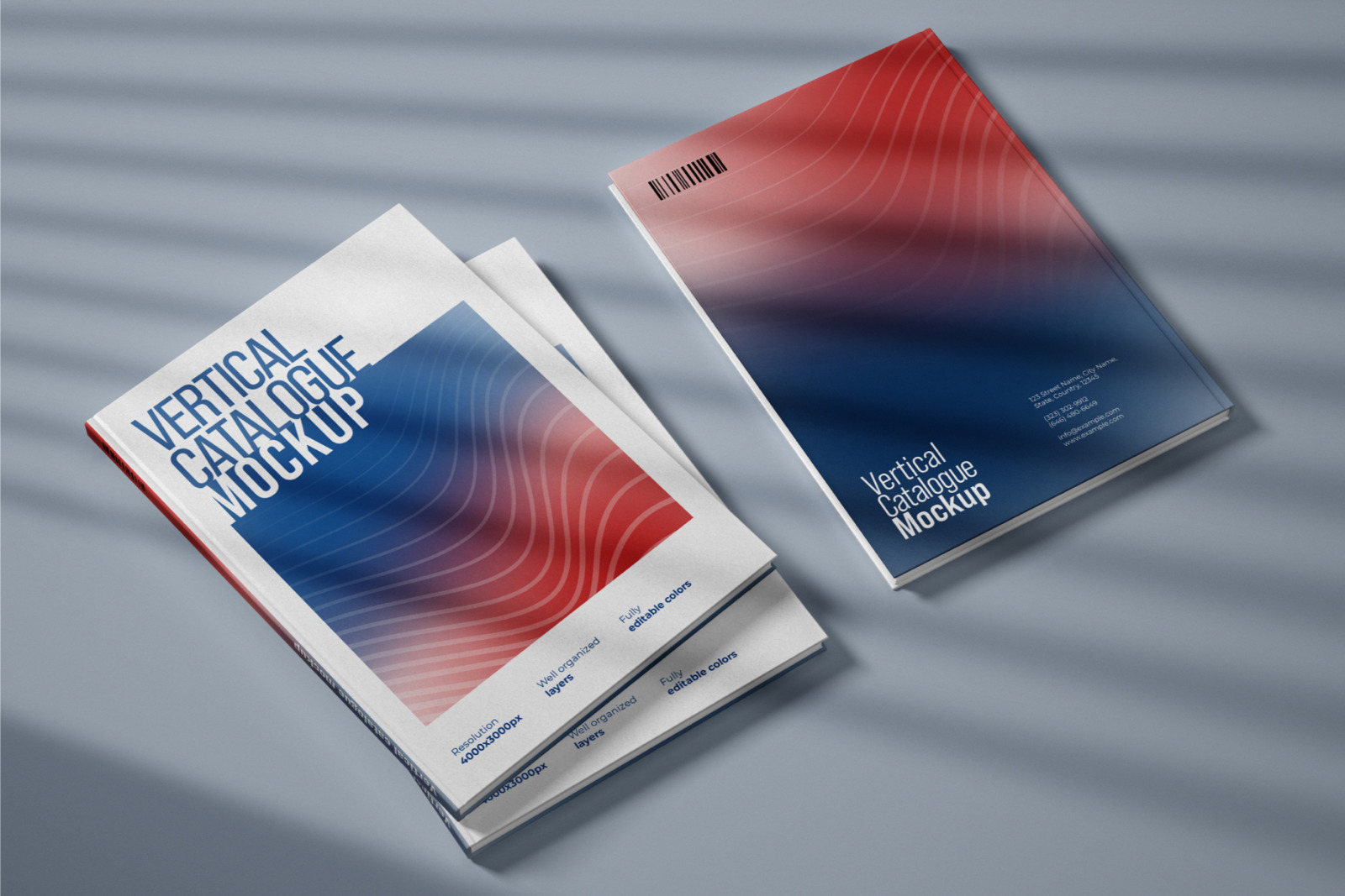 Vertical Catalogue, Magazine Mockup Set Vertical Catalogue, Magazine Mockup Set