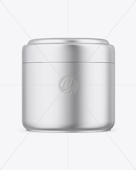 Matte Metallic Cosmetic Jar Mockup