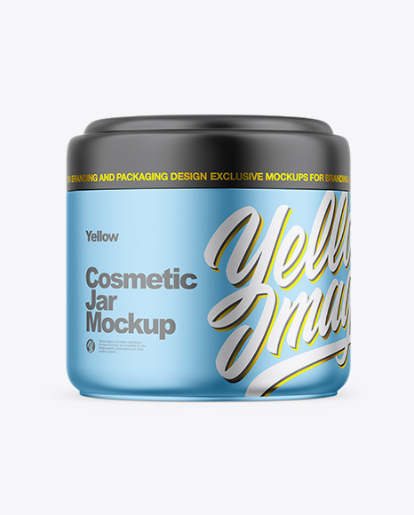 Matte Metallic Cosmetic Jar Mockup