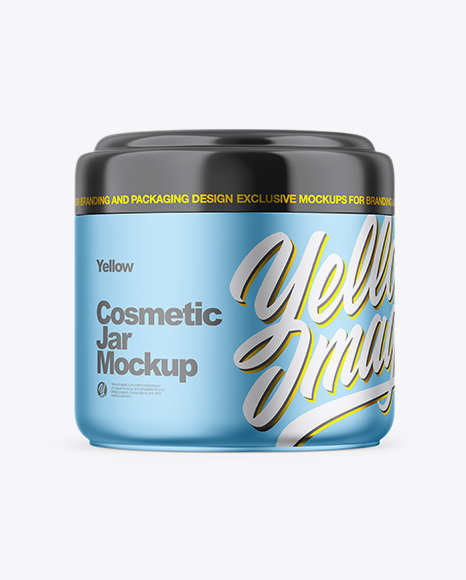 Matte Metallic Cosmetic Jar Mockup