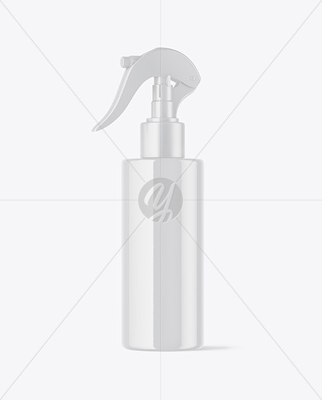 Glossy Spray Bottle Mockup