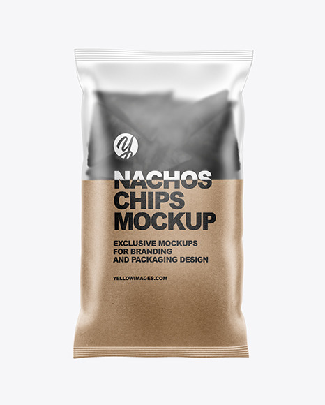 Matte Bag With Black Nachos Mockup